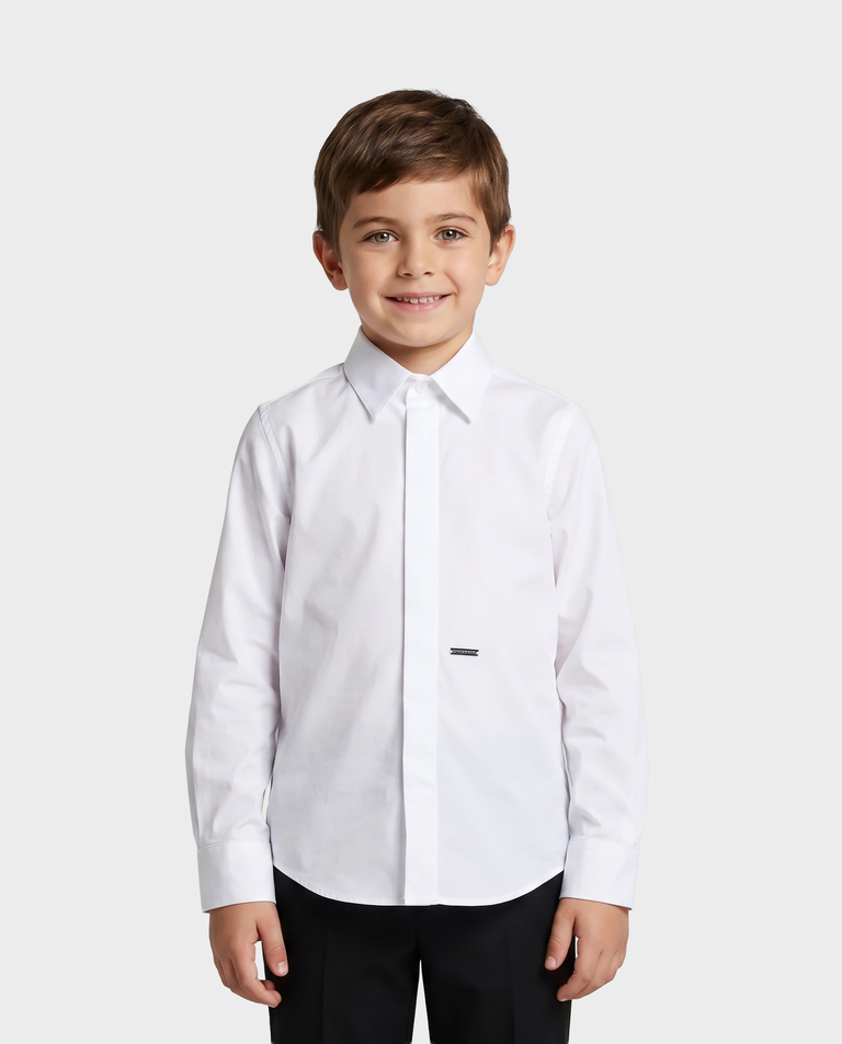 Bawełniana koszula w białym kolorze z logo