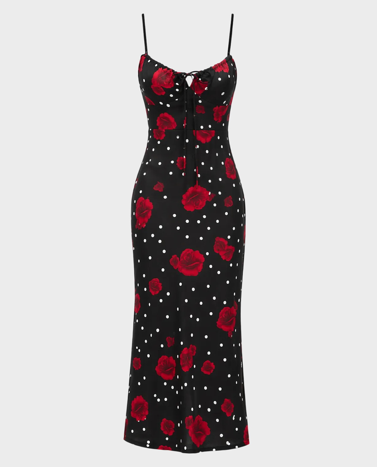 Sukienka w róże Noemi Midnight Dream