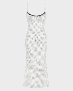 Biała sukienka w groszki Noemi - Image #0