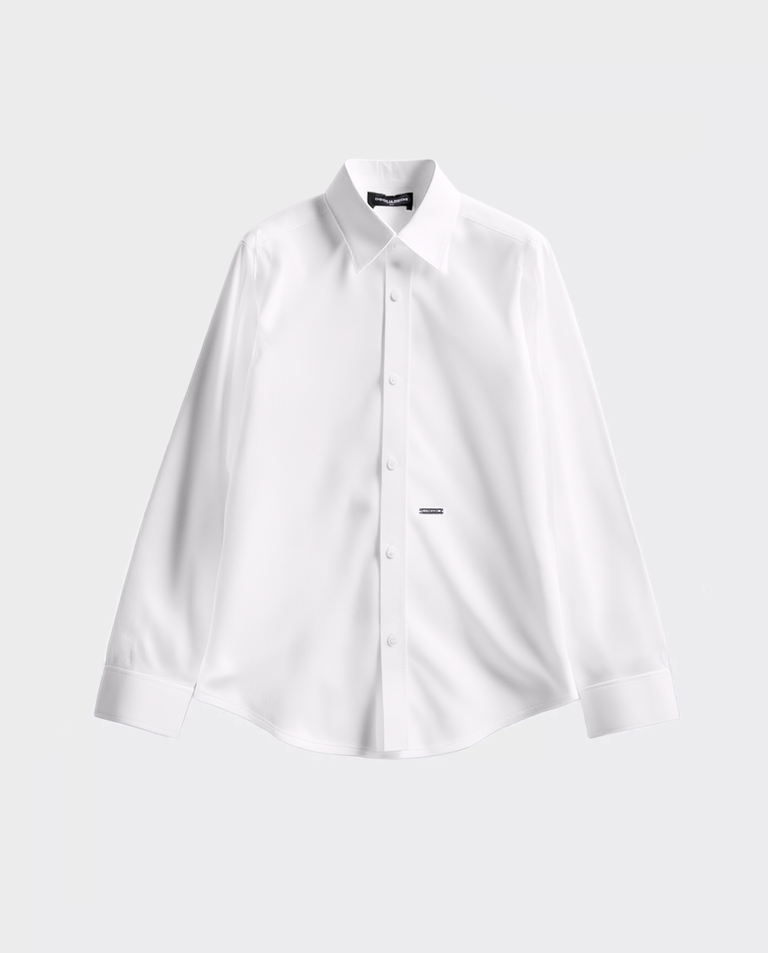 Bawełniana koszula w białym kolorze z logo