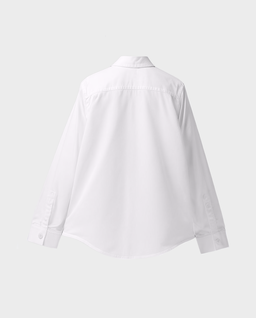 Biała bawełniana koszula z logo - Image #3