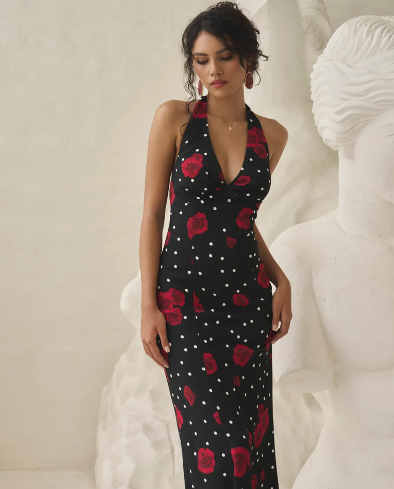 Sukienka w kwiaty Daphne Midnight Dream - Image #5