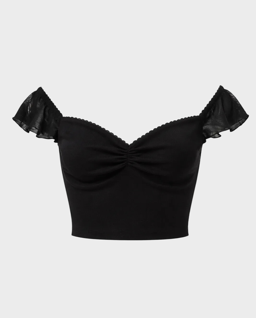 Czarny crop top Marion - Image #0