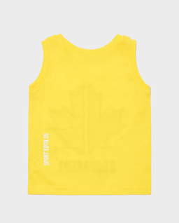 Żółty t-shirt z nadrukiem - Image #2