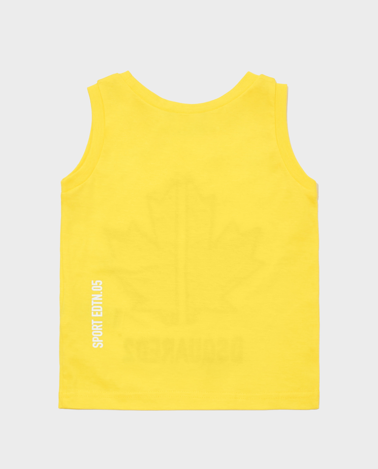 Żółty t-shirt z nadrukiem - Image #2