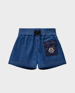 Granatowe szorty z bawełny - Image #1