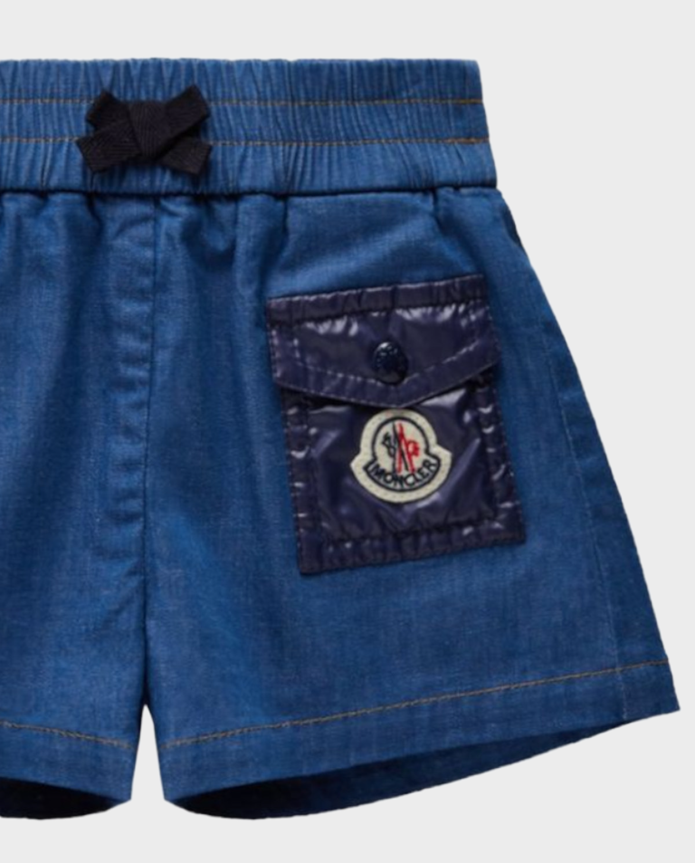 Granatowe szorty z bawełny - Image #3