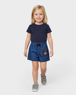 Granatowe szorty z bawełny - Image #2