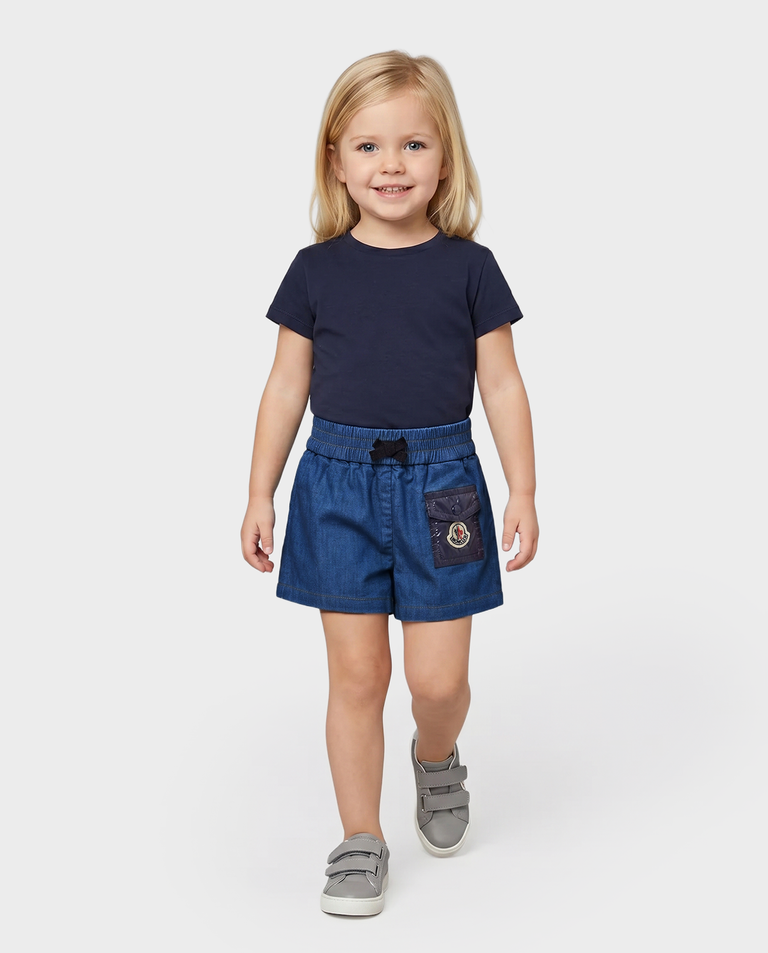 Granatowe szorty z bawełny - Image #2