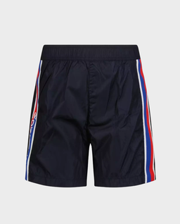 Granatowe spodenki kąpielowe z logo - Image #1