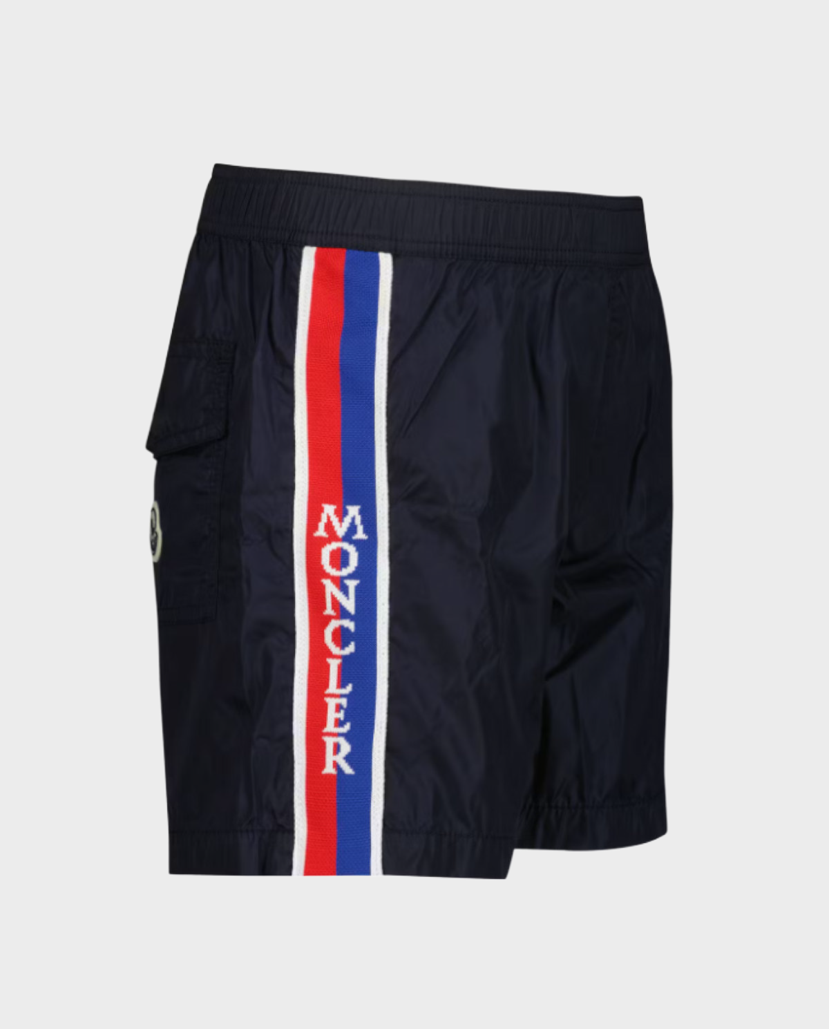 Granatowe spodenki kąpielowe z logo - Image #3