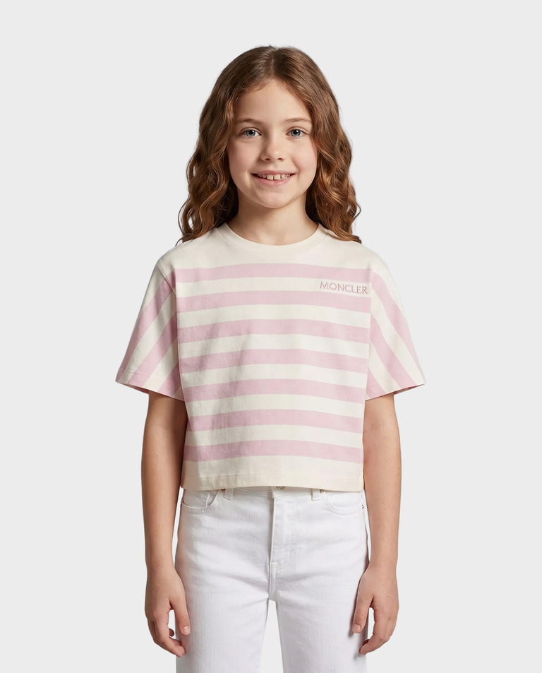 Bawełniana koszulka w różowe paski