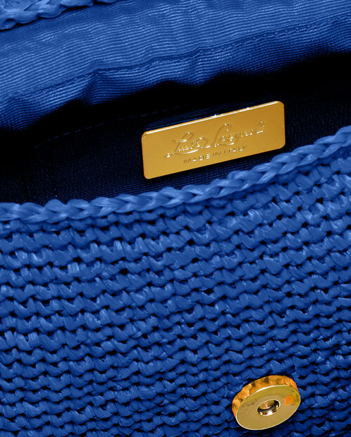 Granatowa kopertówka z rafii - Image #4