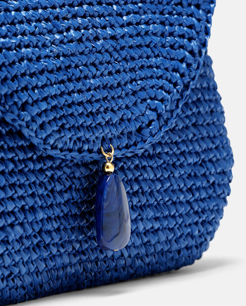Granatowa kopertówka z rafii - Image #3
