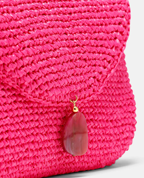 Różowa kopertówka z rafii - Image #3