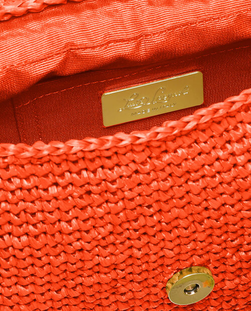 Pomarańczowa kopertówka z rafii - Image #4