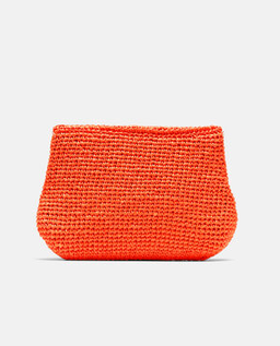 Pomarańczowa kopertówka z rafii - Image #2