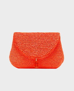 Pomarańczowa kopertówka z rafii - Image #0