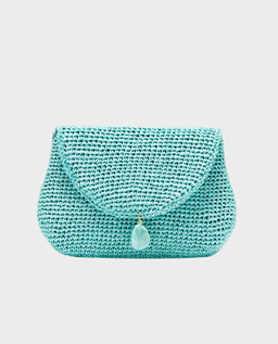 Turkusowa kopertówka z rafii - Image #0