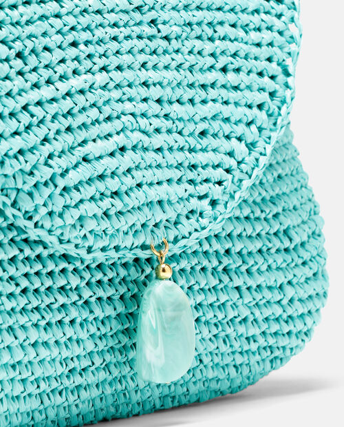 Turkusowa kopertówka z rafii - Image #3