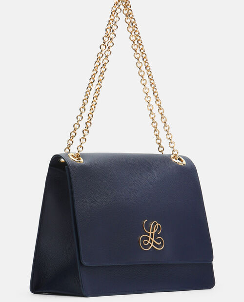 Granatowa torebka z logo - Image #3