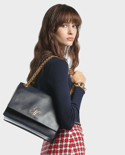 Granatowa torebka z logo - Image #1