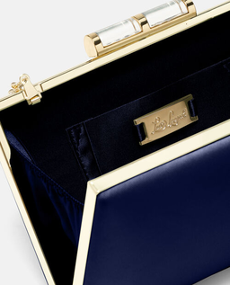 Granatowa satynowa kopertówka Ivy - Image #2
