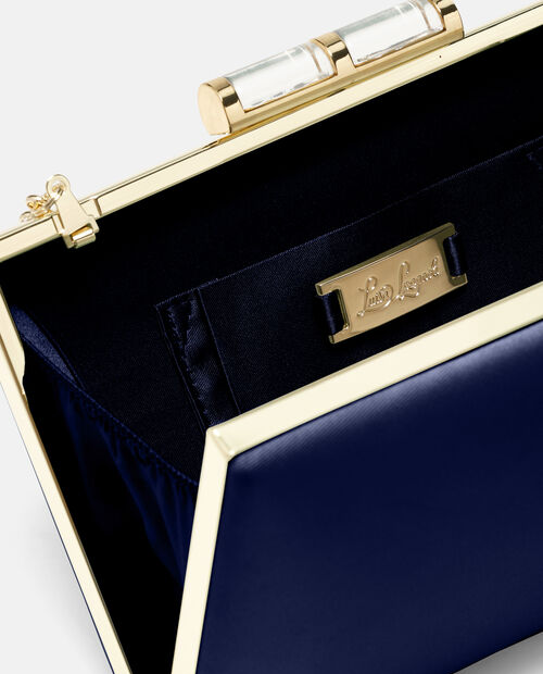 Granatowa satynowa kopertówka Ivy - Image #2