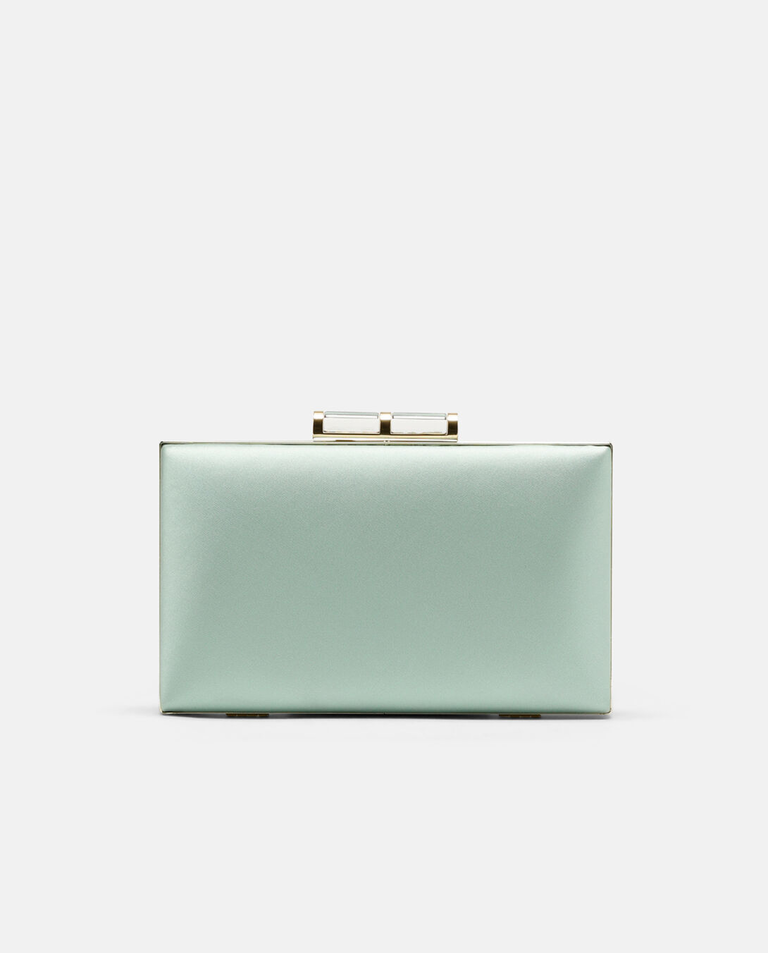Zielona satynowa kopertówka Ivy