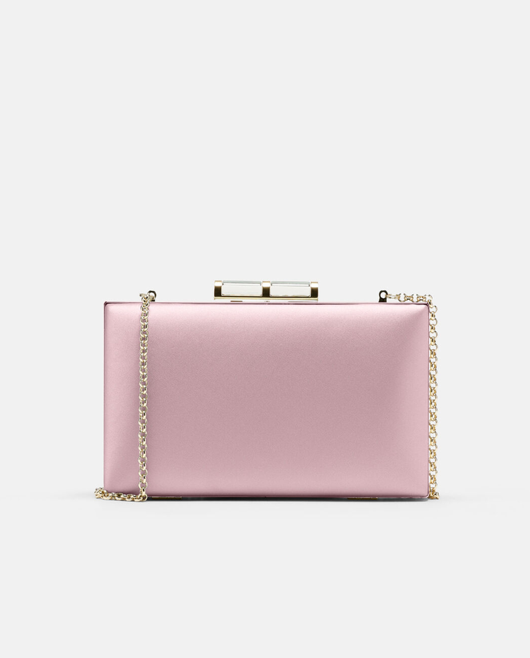 Różowa satynowa kopertówka Ivy