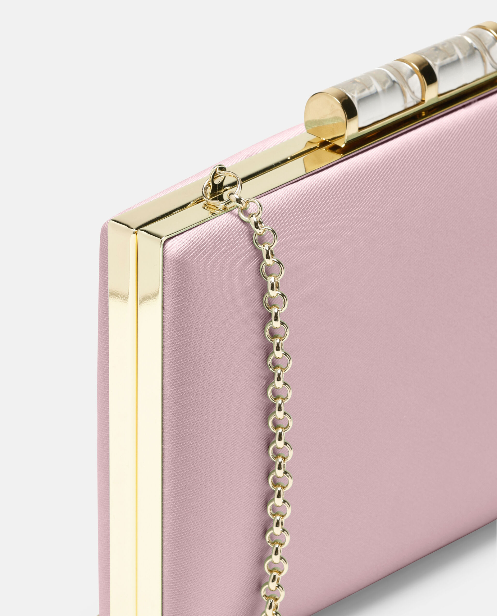 Różowa satynowa kopertówka Ivy - Image #5