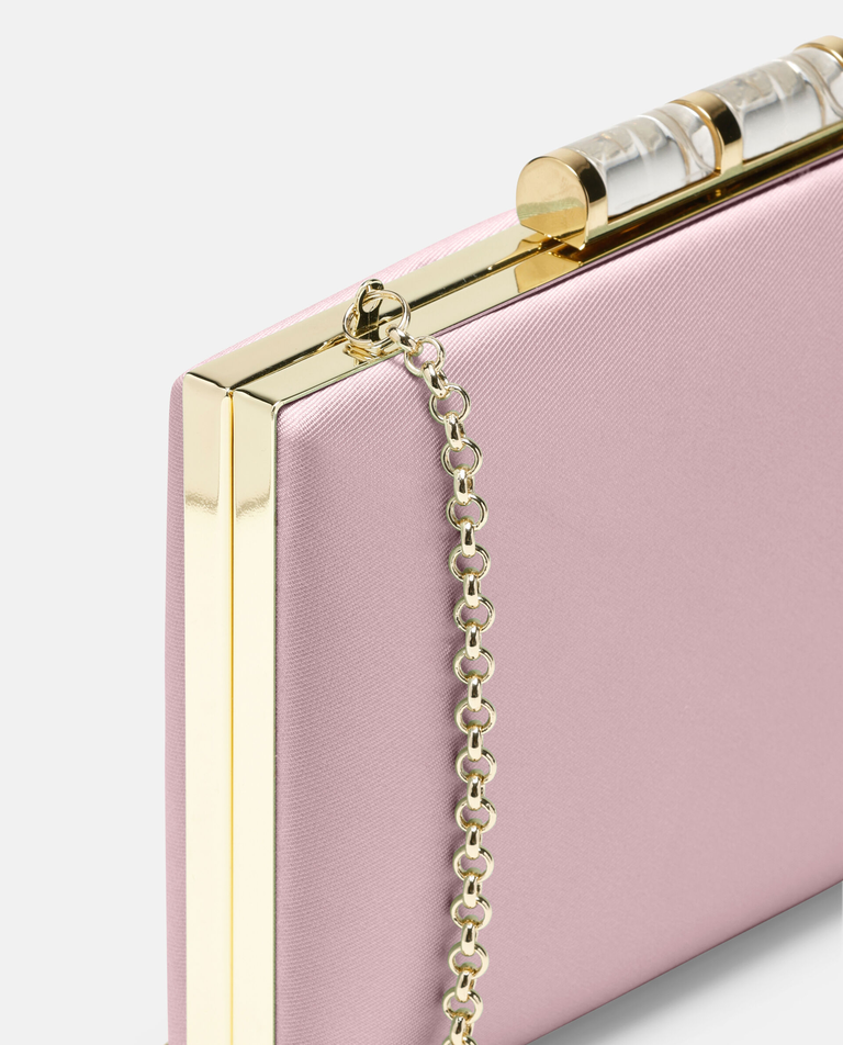 Różowa satynowa kopertówka Ivy - Image #5
