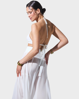 Biały set z szerokimi spodniami Nancy - Image #2