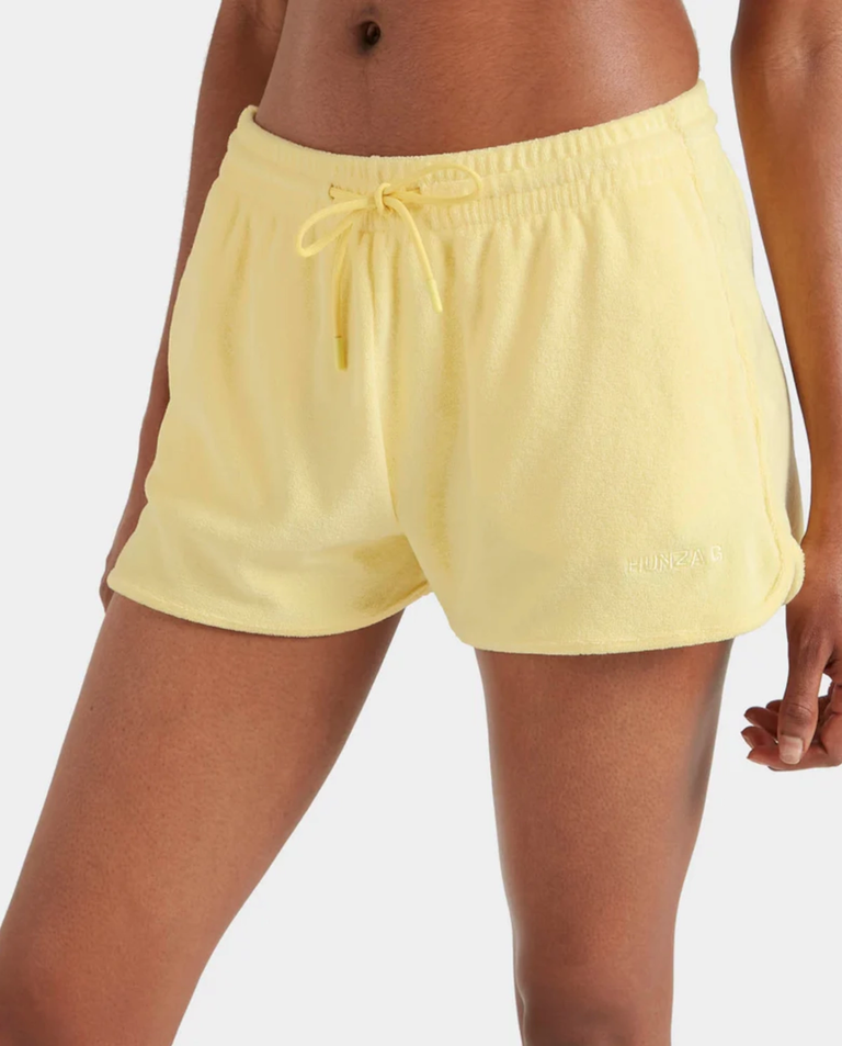Żółte szorty frotte Terry