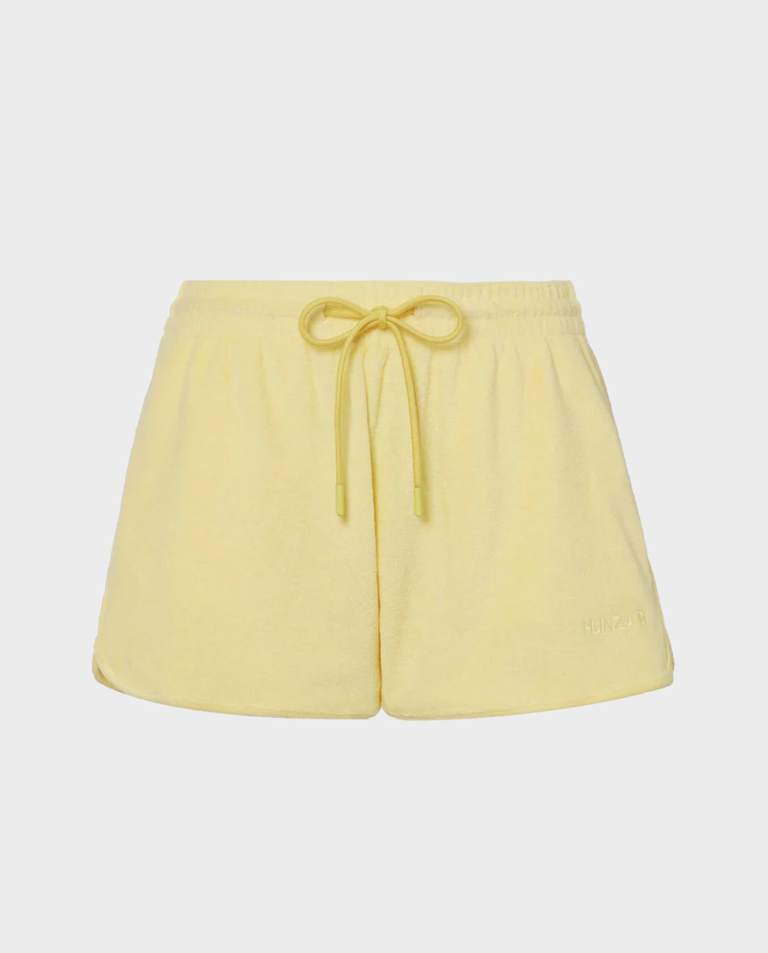 Żółte szorty frotte Terry