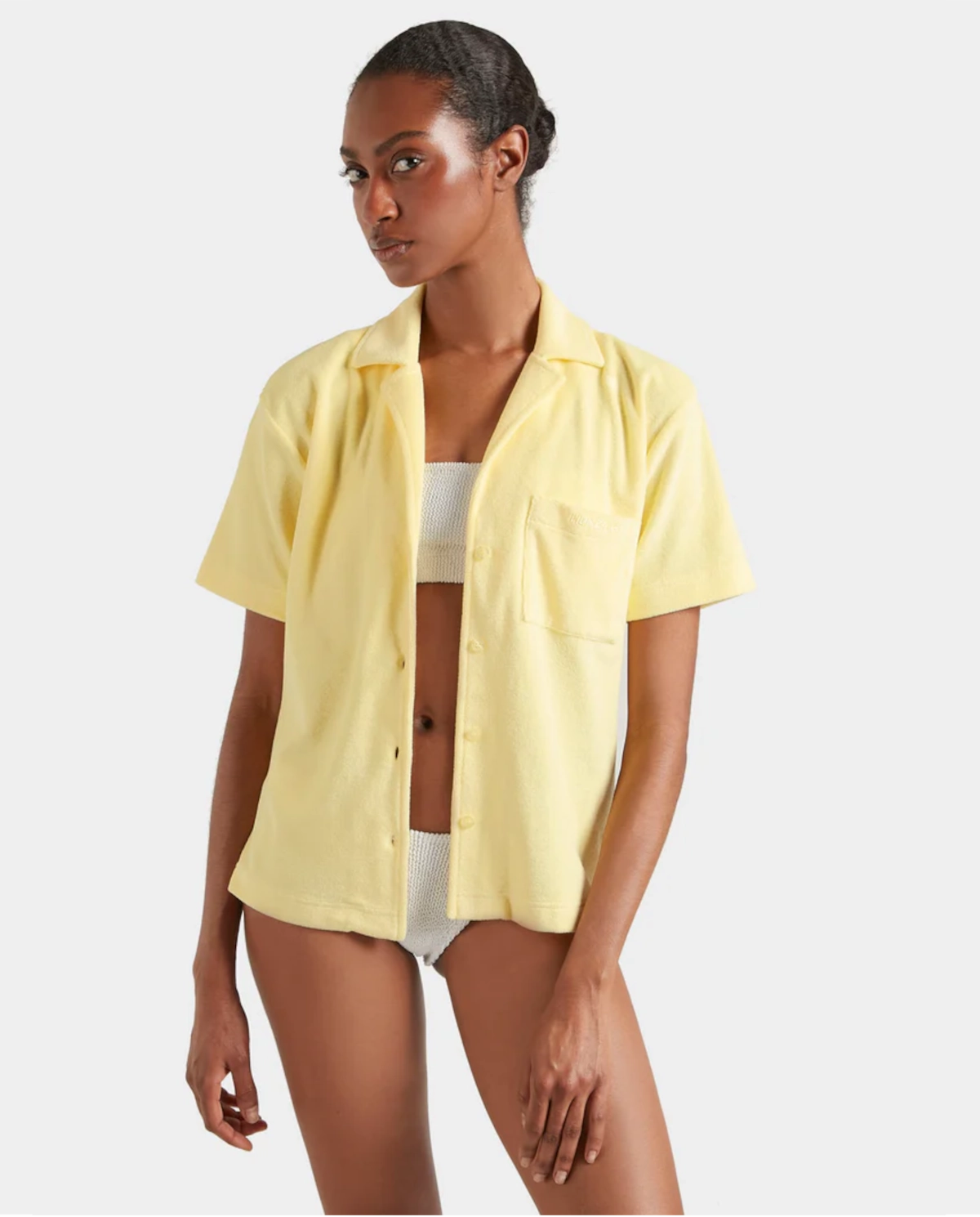 Żółta koszula frotte - Image #0