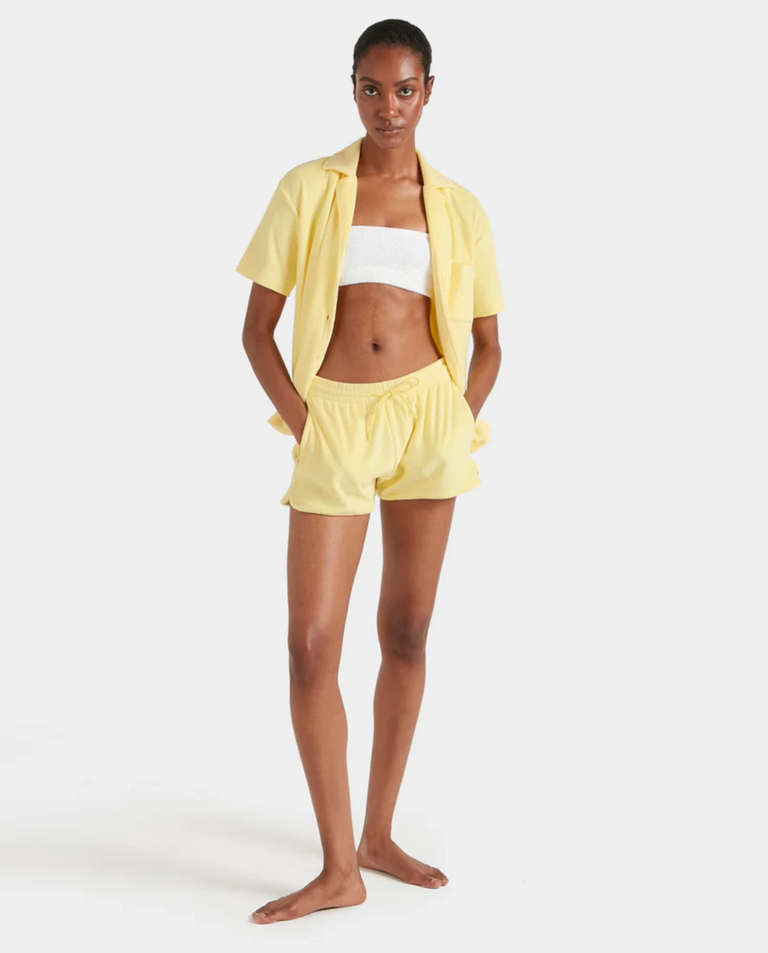 Żółta koszula frotte - Image #2