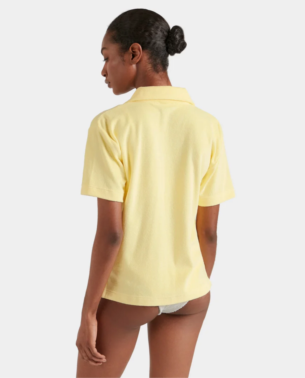 Żółta koszula frotte - Image #4