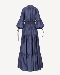 Granatowa sukienka z falbanami Firenze - Image #2