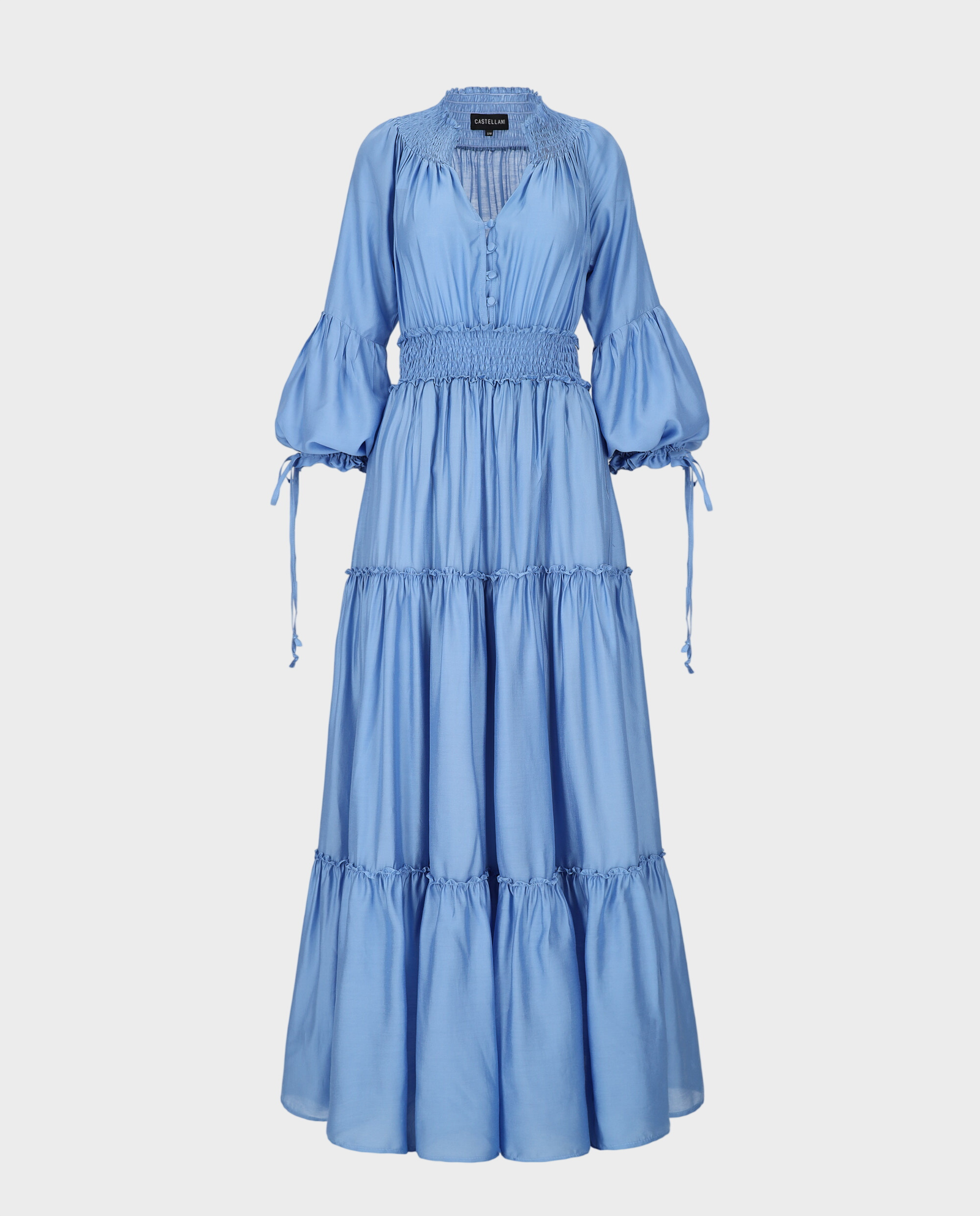 Niebieska sukienka z falbanami Firenze - Image #0