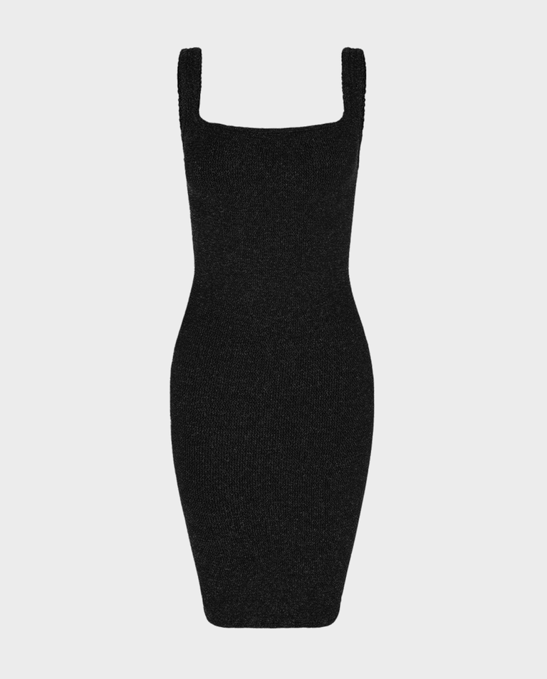 Czarna sukienka mini na ramiączkach