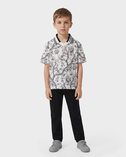 T-shirt polo w kwiatowy print - Image #2