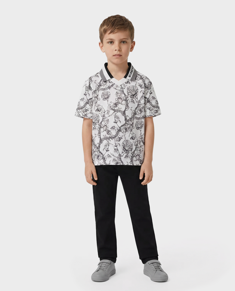 T-shirt polo w kwiatowy print - Image #2