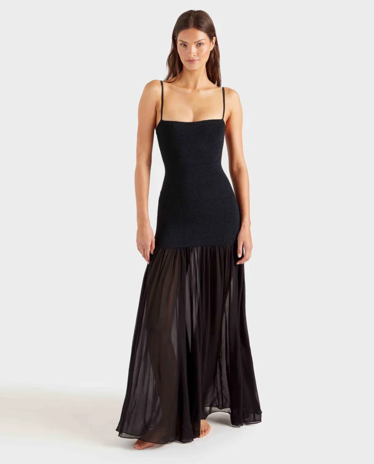 Czarna sukienka maxi Hybrid - Image #0