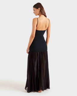 Czarna sukienka maxi Hybrid - Image #3