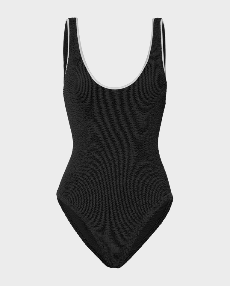 Czarny strój jednoczęściowy Coverage Faye