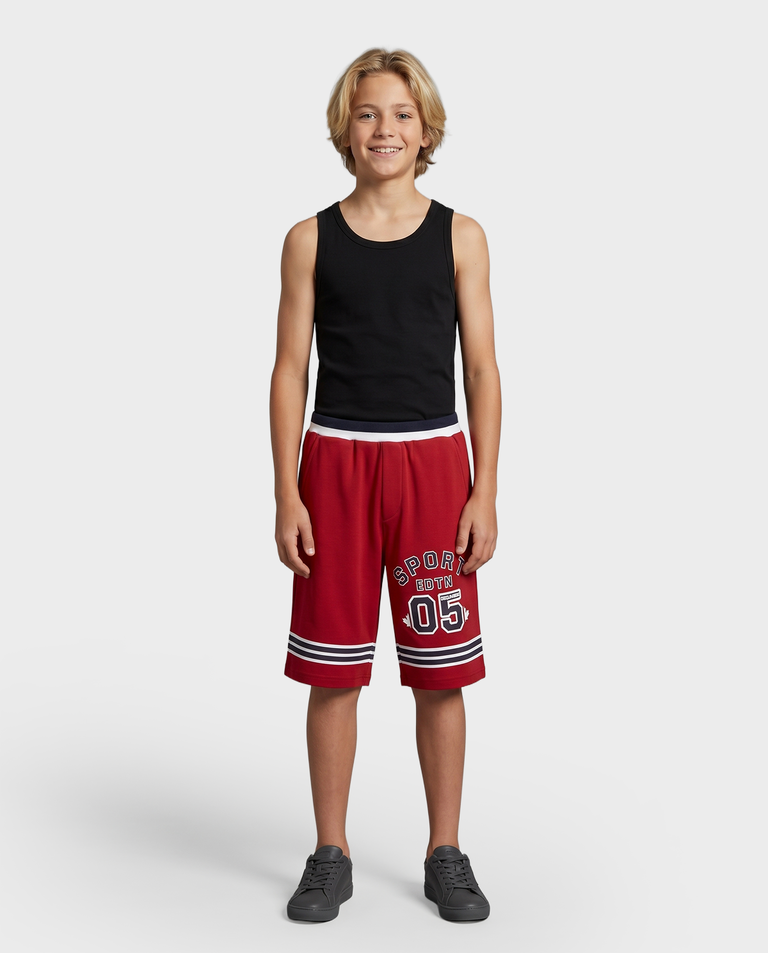 Czerwone spodenki z logo - Image #2