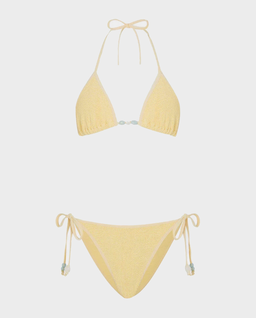 Żółty komplet bikini Gina Beaded - Image #1