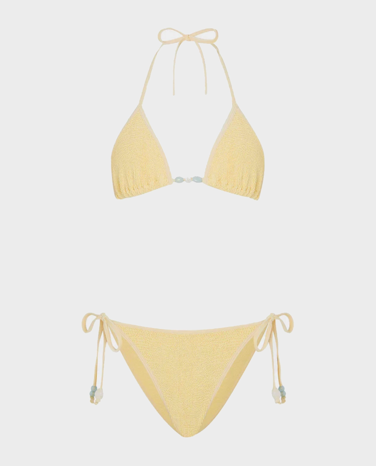 Żółty komplet bikini Gina Beaded
