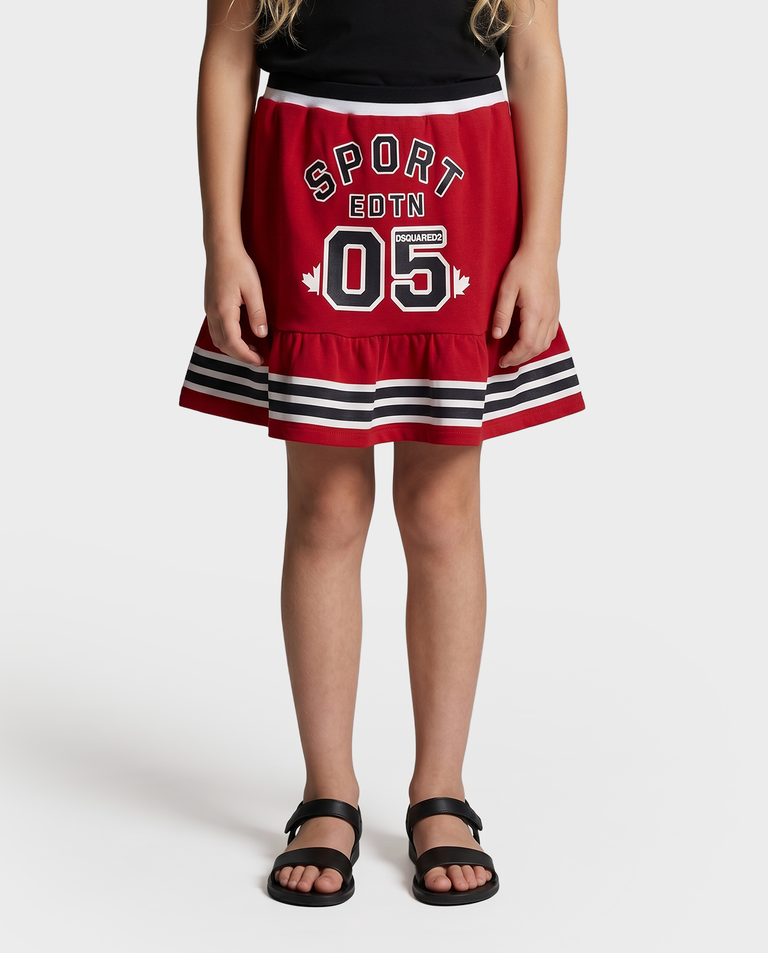 Czerwona spódniczka z wysokim stanem 4-12 lat